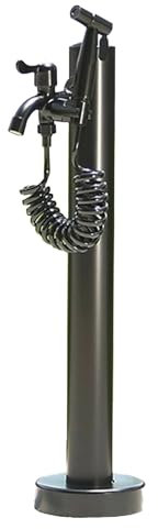 LYUCAYHQ Fontaine Colonne en Acier avec Robinet, Robinet de Jardin avec Robinet et Pistolet Pulvérisateur, Colonne D'eau Extérieure en Acier Inoxydable, pour Terrasse, Cour, Extérieur(60cm/24in)