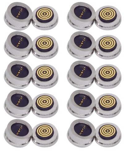 Iyalezirk 10 par 4-stifts Pogo Pin magnetiska kontakter, A 360°, med blind sugkopp, vattentäta, med magnetisk laddningskontakt