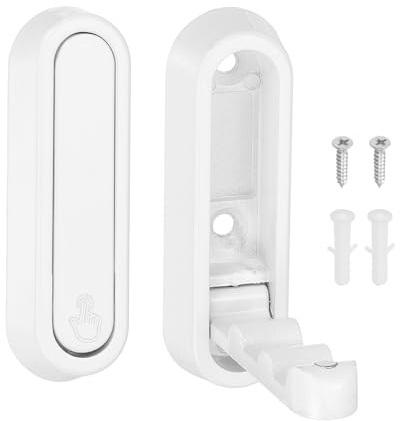 QUARKZMAN 2Pcs Porte-Manteaux Pliants, 2.87 Porte-Manteaux Muraux Ronds Robustes Et Pliables Pour Gagner De L'Espace Pour Salle De Bain Cuisine Entree Placard, Blanc Mat