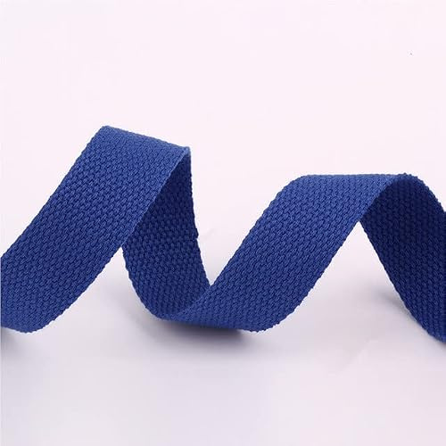 Bomullsband, 20 mm polyesterbomullsvävband flerfärgat(Sapphire Blue)