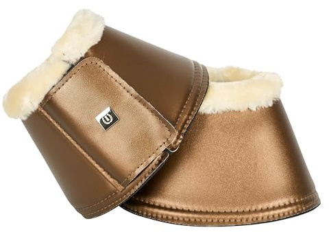 Imperial Riding IRHLovely, Campane per Zoccoli, ammortizzanti e Anti-sfregamento, con Fodera in Neoprene e Chiusura in, robuste Campane per Allenamento e Uso Quotidiano, Cappuccino, COB