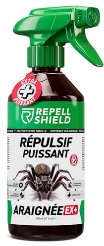 RepellShield® Spray Anti Araignées Maison & Jardin -500ml- | Fenêtres, plantes & poubelles, non tachant, sans DEET, extrait de chrysanthème, huiles essentielles, multi-usage