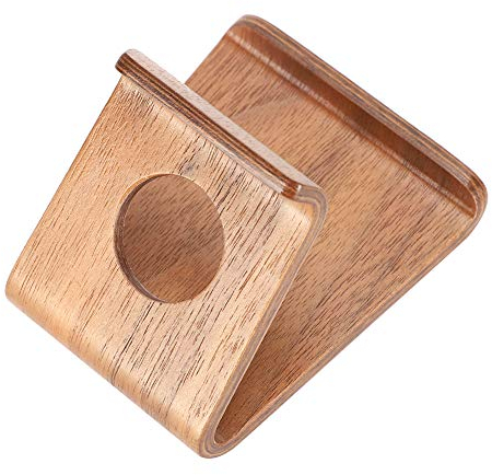 Denash Hölzerne Desktop-Tablet-Halter, Einzigartige Holz Handy-Ständer Desktop-Nachttisch-Tablet-Computerhalter für Schlafzimmer Büro(Holzfarbe)