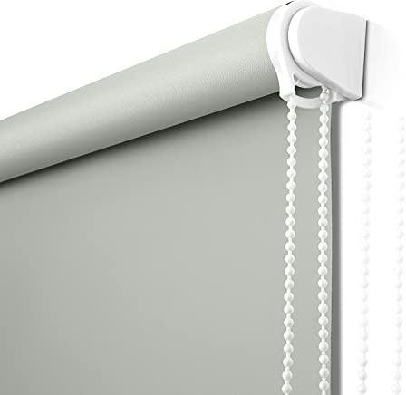 NUTRO CHILL Roller Shades for Windows, Thermal Insulated Fabric Roller Window Blinds for Home, Hotel, Club, Restaurant, Office (60 W x 68 L,Light Grey)