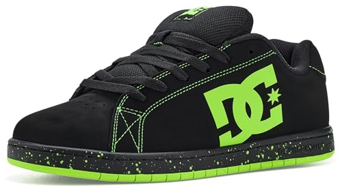 DC Shoes Gaveler lediga låga skateboardskor, Gaveler skridskor lediga låga skridskor herr, Svart grön anis, 45.5 EU