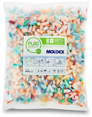 Moldex 786001 Lot de 500 paires de bouchons d'oreille jetables en mousse PU SNR 35 dB