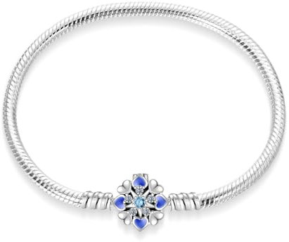 QIKAOLA S925 Armbänder für Frauen Moments Schlangenketten-Charm-Armbänder als Geschenk zum Muttertag oder Geburtstag