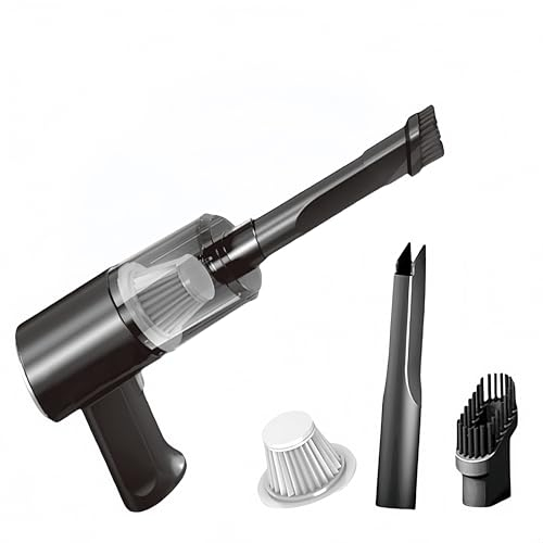 KEWUZY Mini Aspirador de Mano, 9000 PA Potente Aspiradora Coche, Mini Aspirador Recargable por USB para Coche, Aspiradora De Coche USB Aspiradora De Coche para Pelo De Mascotas, Coche, Hogar, Oficina
