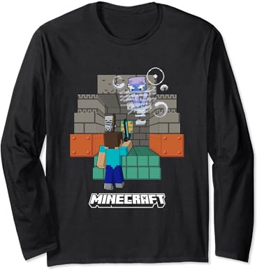 Minecraft Steve Exploring Dungeon Mob Attack Manche Longue