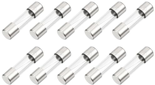QUARKZMAN 10pz Fusibile in Vetro a Rapida Fusione 5A 125V 5x20mm Fusibili a Tubo Vetro Fusibili a Rapida Azione per Schede PCB Dispositivi Elettronici Elettrodomestici Stringa Luci