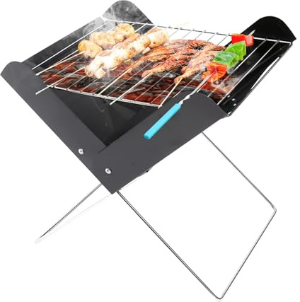 Barbacoa portátil, barbacoa plegable, parrilla plegable, equipo de cocina de metal resistente para campamentos al aire libre