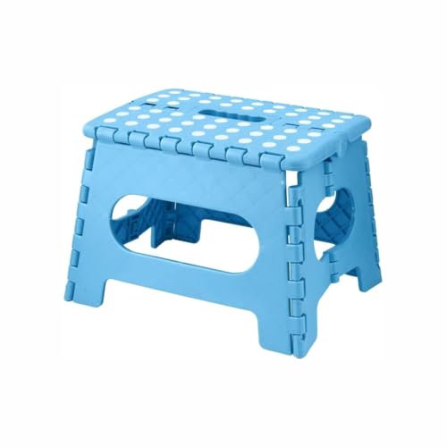 Heavy-Duty Folding Step Stool – 80kg Weight Capacity, Non-Slip Feet – Compact Plastic Step Stool for Home, Garage, Office