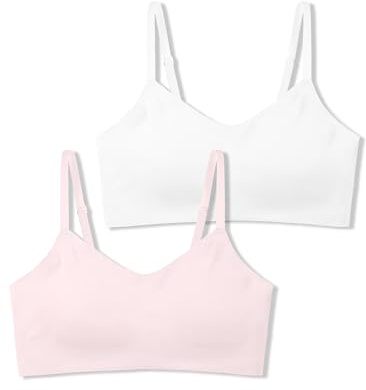 SALIA GIRL Reggiseni Sportivi con Imbottitura Fissa Morbida per Ragazze, Senza Cuciture, Ideali per Adolescenti dai 10 ai 14 Anni, con Spalline Regolabili