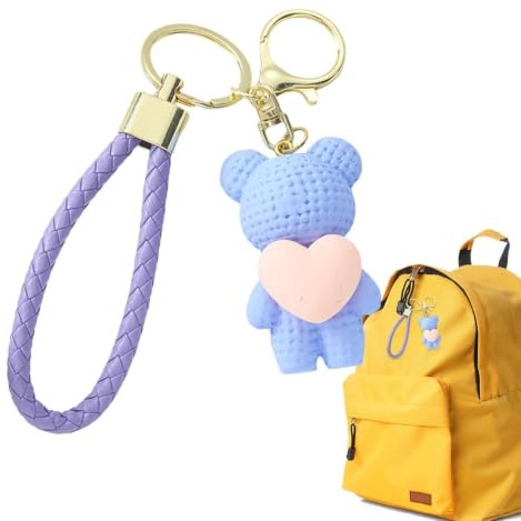 Bag Keychain Bear, Bear Nyckelringar 3D Ornaments Hänge Nyckelringar | Håller hjärta Förtjusande kul Dekorativ Söta tillbehör Barnfestfavoriter för handväska Väska