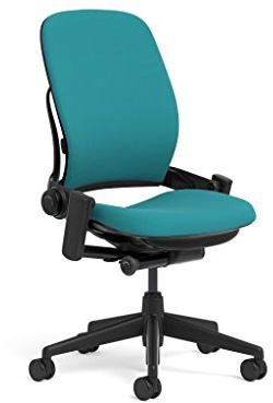 Steelcase Leap Task Chair: Black Base - Armless - No Headrest - Hard Floor Casters