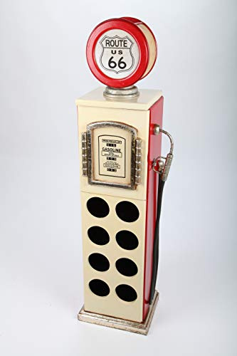 point home Weinschrank, Getränkeregal Zapfsäule mit Licht, weiß/rot, 109cm