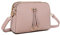 ELIOX Borsa a Tracolla Donna Piccola con 3 Scomparti Capienti - Borsa Mano PU Pelle Sintetica - Borsetta Moda Borse Spalla- Crossbody Bag (Rosa)