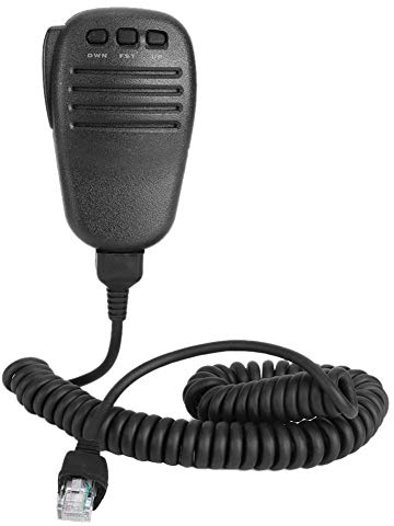 Aramox Speaker Micrófono para Walkie Talkie UV, MH-31A8J Micrófono de mano Altavoz apto para FT-817 / FT-900 / FT-450D Radio bidireccional de coche