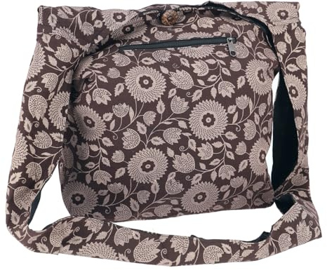 GURU SHOP Sadhu Bag, Goa Tasche, Schulterbeutel, Einkaufsbeutel - Modell 10, Unisex - Erwachsene, Baumwolle, 35x38x20 cm