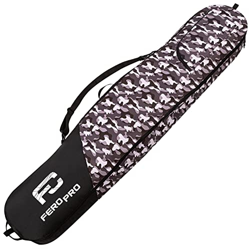 Ferocity Premium Snowboardtasche Board Bag Snowboardbag Abdeckung 170 cm aus Wasserdichtem Polyester mit Tragegurt und Schultergurt Militärtarngrün Military Moro [051]