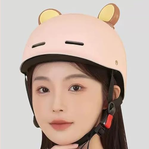 SHAPLE Bunt Motorradhelm DOT/ECE-Zulassung, Motorrad Halbhelme, Motorrad Jethelme, Mit Ohren Offener Helme Herren Damen, Für Cruiser Chopper Scooter ,F