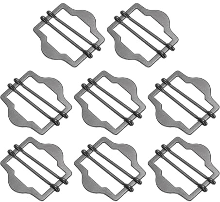 QUARKZMAN 8pz Fibbie Scorrevoli Regolabili in Metallo, 20mm Fibbia Clip a Rullino Cinturino in Tessuto Tri Glide per Gilet, Abiti, Ricambio Borse (Nero)
