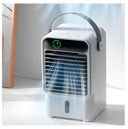 Mini Raffreddatore D'Aria Display Digitale 3 in 1 Rinfrescatore Ad Acqua Durevole E Di Alta Qualità Rinfrescatore Aria Fredda Per Casa,Piccolo Ufficio