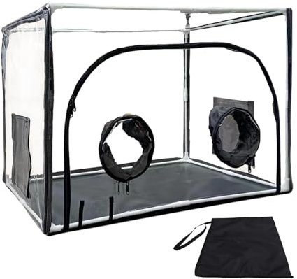 Scatola per la coltivazione di funghi, monovasca per funghi – Camera di frutta per funghi | Set di coltivazione di funghi Mycology Still Air Box con cappa aspirante ben visibile per substrato spore