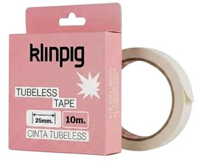KLINPIG - Nastro per cerchioni tubeless 25 mm, nastro ermetico per pneumatici tubeless, forte aderenza, è necessario un solo giro, resistente, rende qualsiasi cerchio tubeless-ready, facile da usare