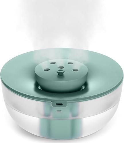 Canareen Humidificador de 1,2 L para Dormitorio Humidificador de Aire Fresco Dormitorio con Luz Nocturna Fácil de Limpiar Humidificador para Oficina Bebé Planta