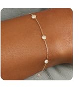 ZHESHY Armband Damen Gold Silber 14k Vergoldet Kleeblatt Herz Armbänder Mit Zirkonia Goldene Ketten Charm Armkette Blumen Schmetterling Kreuz Wasserfest Verstellbare Schmuck Frauen Mädchen Geschenk