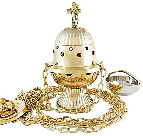 NKlaus Encensoir Laiton Fait Main Cadeau encensoir brûleur d'encens 2973