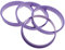 4X Zentrierringe 74,1 x 72,6 mm lila Felgen Ringe Made in Germany