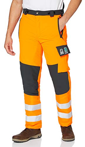 Kommunala skärskyddsbyxor, arbetsbyxor, varningsskyddsbyxor, stretch, stl. 50/52
