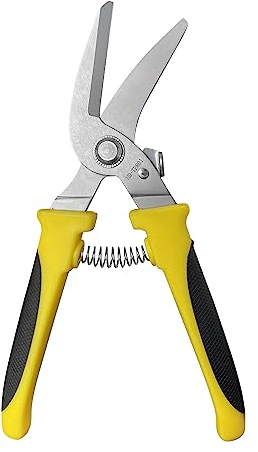 BOOSDEN Tijeras de hogar, cortadoras de láminas de metal, cortadoras de alambre afiladas, cortadoras de hojalata, cortadoras de metal, tijeras de jardín de 8 pulgadas con hojas de acero inoxidable.