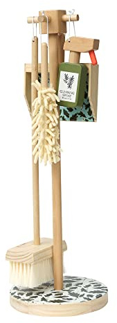 Manhattan Toy Decorative 5-Piece Wooden Pretend Housekeeping Cleaning Set for Kids 3 + Year Old and Up