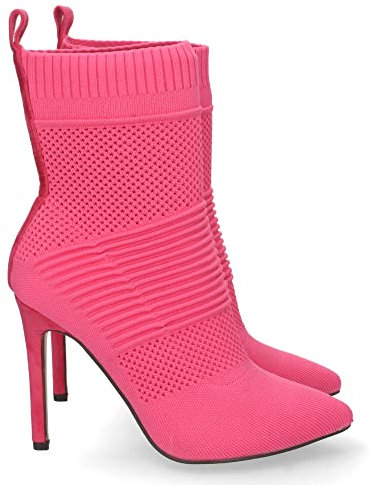 shoes&blues.es 66792-Botin con Tacon de Aguja para Mujer, con Punta Fina, de Material Elastico, Sin Cierre, Otono Invierno 2022. Talla 40 Fucsia
