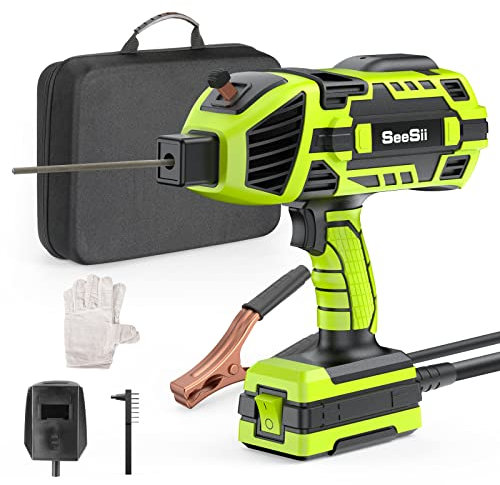 Upgraded Welding Machine, SeeSii 220V Handheld Welder with IGBT Inverter 5 Variable Current Adjustment, Portable ARC Welder Gun Fits for 3/32-1/8 Wire rods Electric Welder Machine Kit