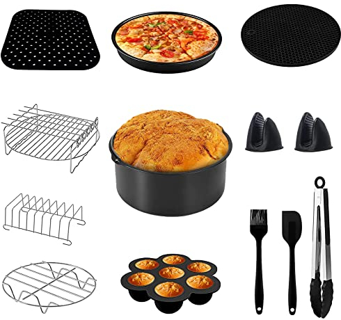 Yidaxing Accessoires Friteuse Sans Huile 5,5 L, Accessoires Friteuse à Air 5,5 L XXL Ustensiles Moule Air Fryer Accessoires pour Support en Acier Inoxydable, Grille Multi-Usages