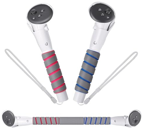 Digicharge Accesorio de Mango 3 en 1 Compatible con Accesorios Meta Quest 3S / 3S Xbox Edition y Quest 3, Asas de Beat Saber Palos, Agarre de extensión de Controlador VR Gorilla Tag,Palo de Golf