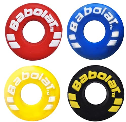 XIXILINRUIYUN Lot de 4 amortisseurs de vibrations en caoutchouc durable pour raquette de tennis - Accessoire de tennis souple - Idéal pour les joueurs de tennis (4 couleurs)