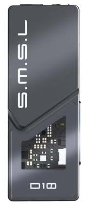 S.M.S.L D10 Kopfhörer-Verstärker USB tragbar Dac mit 3,5mm und4,4mm Balacnced Dual Jack Mini Audio Verstärker-Ausgänge unterstützt 500mW 16Ω DSD256 PCM32Bit/384kHz Hi-Res Kopfhörer-Verstärker (Grau)
