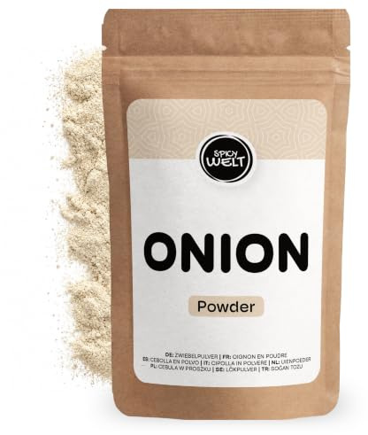 Spicy Welt Lökpulver (500g) – Torkad Malen Lök för Köttbullar, Brunsås, Grytor, Kalla Såser, Potatismos och Marinader | Söt, Fyllig och Aromatisk | 100% Naturren, Utan Tillsatser