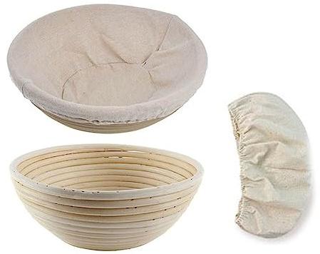 Iyalezirk 2 brödtestkorgar, råttbröd med överdrag för hembakare, 23 cm