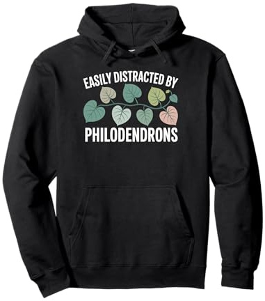 Easily Distracted By Philodendrons Houseplant Pullover Hoodie