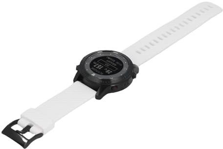 aqxreight Reloj de Buceo con Computadora 18 Pulgadas a Prueba de Hombres Reloj de Pulsera de Buceo de 100 M Correa Blanca y Barómetros de Tiempo de con Computadora de Inteligente de con de de