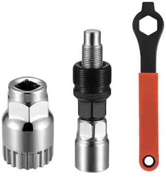 QLK Extracteur de Manivelle de Pédalier de Vélo, Outil Réparation de Vélo Démonte Pédalier VTT, avec Clé de 16 mm, Demonte Pedalier Velo Trousse de Réparation, pour Démontage Manivelles de Vélo