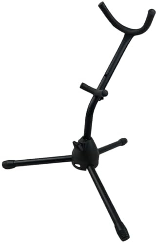 Beaupretty Soporte para Saxofón Tenor de Acero Ligero y Antideslizante, Trípode Portátil Negro Adecuado para Aula de Música y Uso en Casa Estilo Aleatorio