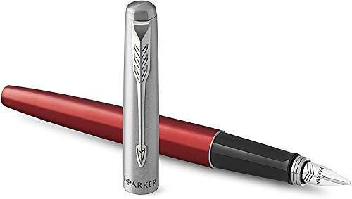 PARKER Jotter Fountain Pen Stainless Steel C.C Kensington Red