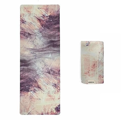 MIKKOA Travel Yoga Mat 1.5mm | Foldable, Lightweight for Backpacking, Retreat, Outdoors, Gym, Pilates | Exercise Mat | Machine Washable | Eco-Friendly